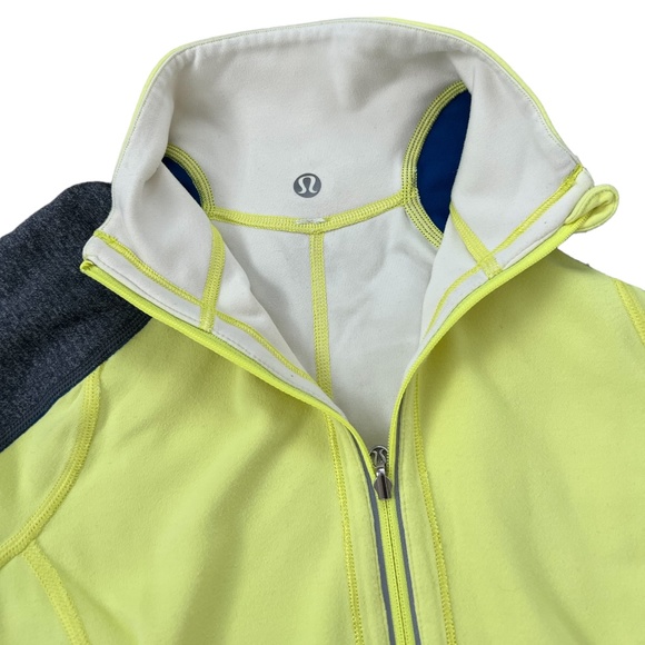 LULULEMON Reversible! Women's U-Turn Yellow & Gray Pullover Running Jacket - Picture 9 of 12